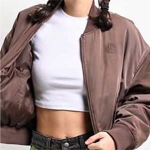 Brown Women's Bomber Jacket